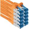 1aTTack.de 1,5 m - CAT.6 - Cavo di rete LAN Ethernet Gigabit RJ45 CAT 6 Cavo patch A 10000 Mbit s Sftp Pimf 500 MHz compatibile con CAT5 CAT6 CAT7 Cat8 arancione - 10 pezzi