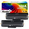 Koala Toner 106A (Con Chip) Compatibili Cartuccia Toner Sostituzione per HP 106A W1106A Multipack per HP Laser MFP 135wg 137fwg 137fnw, Laser 135a 135r 135w 107w 107a 107r Stampante (Nero, 2-pack)