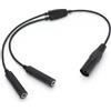 Tosuny Adattatore per Cuffie GA Dual Plug a XLR a 5 Pin, Adattatore per Cuffie GA Dual Femmina a XLR Maschio per la Maggior Parte e Cuffie Aeronautiche