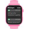 PTHTECHUS 4G Smartwatch Bambina, Orologio GPS Bambini, Con Videochiamata e Telefono, WIFI GPS LBS Contapassi Ricevi SMS SOS Modalità Scuola Sveglia, Regali per Bambini Dai 4 Anni in Su (Fucsia)