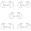 HYSHIKRA Auricolari morbidi di ricambio per cuffie acustiche per walkie talkie Coil Tube Audio Kit, 5 paia (Small, White)