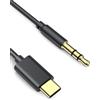 AGPTEK Cavo USB C a Audio Aux, 1,2 m Tipo C a 3,5 mm DAC HiFi Stereo per Cuffie, Compatibile con Auto per MP3, PC, Altoparlanti, iPhone, iPad, Samsung Galaxy, e Impianti Audio per Casa/Auto