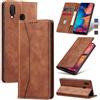 Jasonyu Cover per Samsung Galaxy A20E Flip Custodia in Pelle PU, Cover a Libro Portafoglio, Funzione Supporto, Magnetica, Slot Schede, TPU Bumper Caso Custodia per Samsung A20E (Marrone)