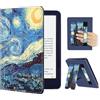 FINTIE Custodia per 7 Kindle Paperwhite (12ª Gen) / Colorsoft - 2024/2025 | Protettiva Supporto Cover con Slot per Schede & Hand Strap per Kindle Paperwhite e Kindle Colorsoft Signature, Starry Night