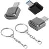 HENGBIRD 2 lettori di schede SD USB C con catena, lettore di schede Micro SD USB 3.0 con adattatore USB C a Micro USB, OTG USB C a Micro SD SDXC SDHC per smartphone, tablet, laptop