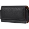 ZORSOME Custodia in pelle di alta qualità per Honor Magic V/V2/Magic VS, custodia a fondina con clip per Samsung Galaxy Z Fold5, Galaxy Z Fold 4 5G (2022)/3 5G (2021) / Fold 2/ Fold/W23/W24, nero
