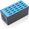 ciciglow Caricatore USB, 5V 20A 100W 20 Porte Stazione di Ricarica Hub USB Caricatore Rapido USB con Ventola di Raffreddamento a 50 Gradi per Tablet Telefono