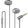 SoundMAGIC E11 Auricolari Cablati Senza Micro, HiFi, Jack 3,5mm, Arg Scuro