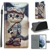 KENHONER Custodia per Samsung Galaxy S22 Ultra, gatto | Portafoglio Pelle PU, Magnetica, Resistente Agli Urti, Scomparto Carte Credito, Pieghevole, Flip Libro, Motivo