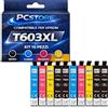 PcStore Cartucce Epson 603XL Compatibili Multipack 10 Pezzi 4 Nero + 6 Colori XL per XP-2100 XP-2105 XP-2150 XP-2155 XP-3105 XP-3150 XP-3155 XP-4105 XP-4150 XP-4155 WF-2810 WF-2820 WF-2830 WF-2835