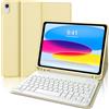 JADEMALL Tastiera per iPad 11 Generazione A16 11 2025/10 Generazione 10.9 | Italiano QWERTY Tastiera Bluetooth Staccabile per iPad A16 11/10 Generazione 2025/2022, Giallo