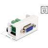 DELOCK Adapter D-Sub 9 Pin St > Terminalblock 10 Pin weiß