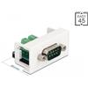DELOCK Easy 45 modulo D-Sub 9 pin a morsettiera 10 pin 22,5 x 45 mm