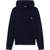 Emporio Armani Felpa con Cappuccio Zip Modal Spugna Blu L