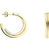 SOFIA MILANI - Orecchini da Donna in Argento 925 - Placcati in Oro - Creoli Curvo - E1280