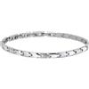 Breil, Collezione Carve, Bracciale Uomo in Acciaio Bilux, Bracciale con Doppia Finitura Lucida e Satinata, Maglie Fitte, Chiusura a Gioielleria, Lunghezza Regolabile 17-22 cm, Idea Regalo Uomo