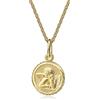 Xaana AMZ0593 - Ciondolo a forma di angelo custode, in oro giallo 333, con catenina in argento placcato oro, 36/38 cm