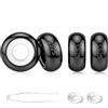 GW Distanziatore Gomma Stopper Charms Bead in Argento Sterling 925 2 Pezzi per Bracciale europeo Bracciale serpente (4x Nero)