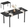 HOMCOM Tavolo da Pranzo Allungabile 4-6 Posti Espandibile 120-160 cm Nero