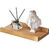 Gieanoo Listello in legno di quercia rustica, 30 cm, mensola sospesa da parete per spezie, mensola da appendere per soggiorno, camera da letto, cameretta dei bambini