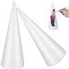 Garneck Coni in Schiuma di Polistirolo per Ragazzo Ragazza, 30cm, Set 2 Pezzi | Asilo e Progetti Creativi, Si Incollano e Si Fissano Facilmente, Stimolano l'Immaginazione
