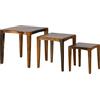 MASSIVMOEBEL24.DE ANCONA #251 Tavolino d'appoggio in legno di sheesham - laccato/marrone 50x50x50