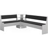 Vicco Gruppo panca ad angolo Roman, Bianco, 150.1 x 210.1 cm | ideale per soluzioni angolari salvaspazio nella zona pranzo