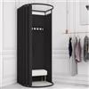 WUGCHDA 200x100x95CM Spogliatoio Camerino Mobile, Portatile Spogliatoio per La Protezione Della Privacy, Spogliatoio Semicerchio Mobile per Ufficio, Attività All'aperto, Boutique, Negozio di Abbigliamento