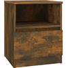 vidaXL Comodino Rovere Fumo 40x40x50 cm in Legno Multistrato