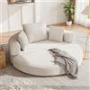 Terahanda Divano pieghevole multifunzionale indipendente (Boneless Couch) - Letto ovale con cuscino, divano modulare, rivestimento in tessuto di velluto (173 x 176 cm), adatto per appartamenti, soggiorno