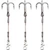 Minhe 3 ganci tripli in acciaio inox per luccio, pesce persico, spigola, per esche predatori, pungiglioni da pesca con punte (3,5 cm)