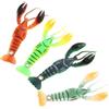 NESTINGHO Esche Artificiali Morbide per Pesca 4 Pezzi Esca Artificiale a Forma di Astice 95mm in Silicone Resistente alla Morsi Facile da Usare per Pesca in Acqua Dolce