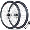 HWEVDHJ Set Di Ruote Per Bici Da Strada 700C QR 100mm/135mm Mozzi Freno A Disco