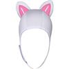 Mealoodiousmusea Cappuccio da immersione con orecchie da gatto, 3 mm, in neoprene, per sport acquatici, cuffia da nuoto, linea bianca, S