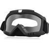 MUQIDA Occhiali da moto da cross, antipolvere, antivento, casco da sci con lenti antinebbia, ampia visione e protezione UV (grigio)