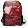 KHAUERBC Zaino rosso con coulisse per adulti, borsa da palestra con scomparto per scarpe, zaino da trekking con tasche laterali in rete