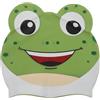 HORIALENCE Cuffia da Nuoto Cappello da Piscina con Design Cartone Animato in Silicone con Protezione Orecchie Verde Confortevole e Aderente per'atmosfera Estiva per Ragazzo Ragazza