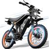 Tietie MTB Bici Elettrica 14 Pollici per Adulti e Ados, Batteria Rimovibile 48 V 20 Ah, Autonomia fino a 80 km, Motore 60 Nm, Doppia Sospensione, Display LCD, Avvio NFC, Bici Elettrica Fuoristrada
