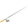 BTOSEP Canna da pesca tascabile con mulinello per pesca fluviale e oceanica, in lega di alluminio leggera, retrattile, 20,1 cm, colore: blu