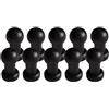 Generic Tappi per rete trampolino - 10 pezzi diametro 25 mm nero universale - acconciature per per recinzione trampolino - per sicurezza manutenzione riparazione all'aperto giardino posteriore cortile