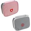 MEMOFYND Borsa di Medicina, Kit di Primo Soccorso, Organizzatore Quadrato, Mini Trasporto, Borsa Allattamento Multi-Scomparti, Comoda Viaggio