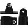 DEARMAMY Supporto per Tenda Bimini da Barca in Plastica Nero, Design Regolabile Installazione Rapida, Adatto per Tubo da 22mm su Ponte Barca per attività Nautiche