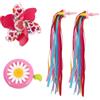 SHERCHPRY Accessori per Bici Bambina Frange Rosa in Plastico, Campanello Facile da Fissare, Resistente e Adatto a Tricicli e Biciclette a 2 Ruote