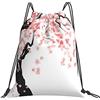 Generic Unisex Borsa Coulisse Japanese Cherry Tree Flower Sacco Sportive Fashion Zainetti per Viaggi Festival Nuoto 36X42Cm