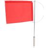 Generic Bandiera Indicatore del in Acciaio Inossidabile Bandiera per Barca in Nylon Rosso con Albero Antiruggine per Yacht a Vela (200 * 160mm(7971SM))