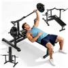 Orisyn Macchina Pressa Toracica con Panca Pieghevole, Stazione Palestra Casa con Braccia Convergenti, Capacità 400kg, Panca Inclinata Piana Regolabile con Leg Extension e Scott Curl
