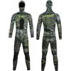 WYYHAA Muta da Pesca Sub 3 mm, 2 Pezzi con Cappuccio Mimetico e Pantaloni