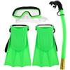 ifundom Set Snorkeling Ragazzo Ragazza con Occhiali da Nuoto Anti-appannamento e Pinne in Pvc+pc+pp+eva per Avventure Subacquee Sicure e Divertenti in Un'atmosfera Estiva