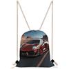 KHAUERBC Red Race Car Borsa con coulisse resistente agli spruzzi, borsa da palestra con cinghie regolabili, zaino per sport, palestra, viaggi, nuoto
