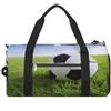 ADFGYERH Borsa da palestra leggera con pallone da calcio su erba, borsone da viaggio con scomparto per scarpe, borsa da palestra da donna per pernottamento, fine settimana, yoga, palestra, viaggi d'affari